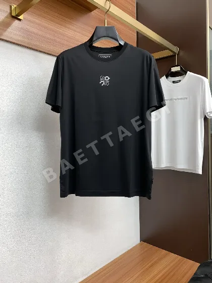 로에베 머서라이즈드 코튼 남성 반팔 티셔츠