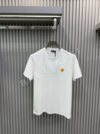 베르사체 메두사 자수 남성 반팔 티셔츠 129893