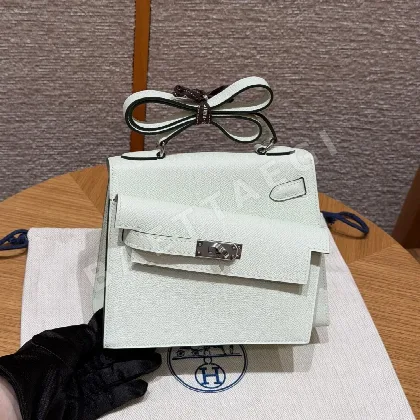 에르메스 켈리백 20 그린 실버 하드웨어 18214
