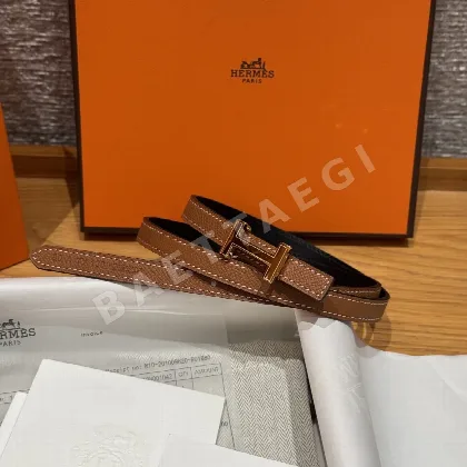 에르메스 미니 H 버클 양면 가죽 벨트 175833