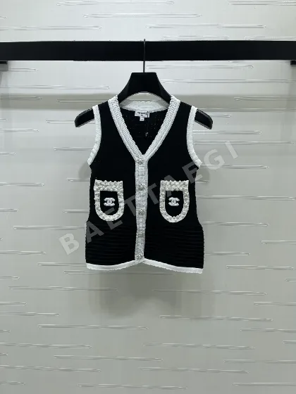 샤넬 진주 버튼 케이블 니트 여성 자켓 131610