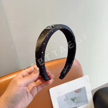 샤넬 더블 C 로고 미니 헤드밴드 헤어악세사리 183434