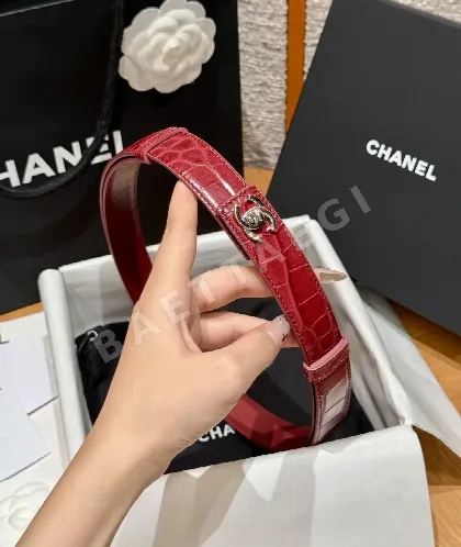 샤넬 크로커다일 엠보싱 카프스킨 벨트 177326