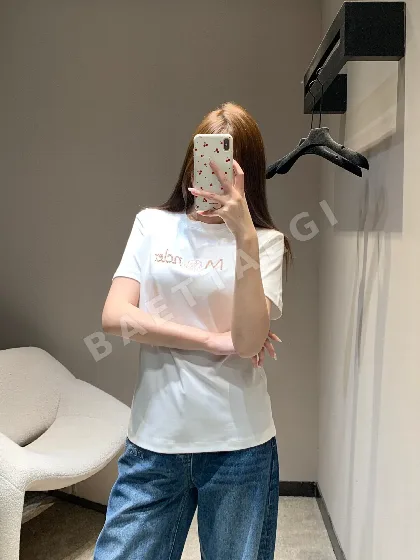 몽클레르 레터 비즈 크루넥 반팔 티셔츠