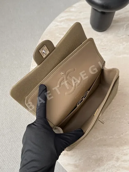 샤넬 딥 베이지 캐비어 가방 33491