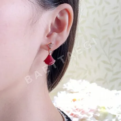 불가리 마더오브펄 다이아몬드 귀걸이 64385