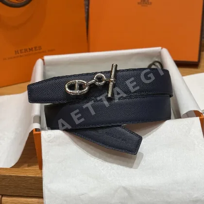 에르메스 요트 버클 양면 가죽 벨트 175480