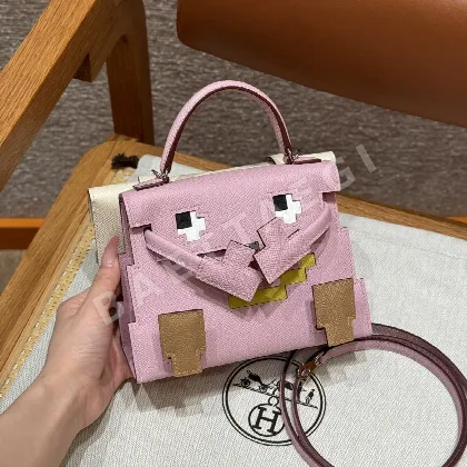 에르메스 켈리돌백 퍼플 은장 가방 18429