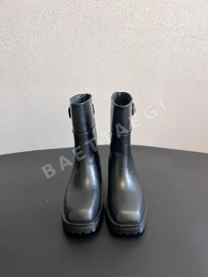 지미추 가죽 버클 부츠 8027