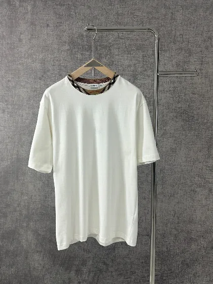 버버리 체크 코튼 반팔 티셔츠 23531