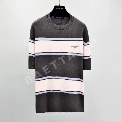 루이비통 컬러 블록 라운드넥 반팔 티셔츠 114219