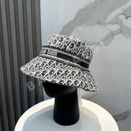 디올 양면 자수 로고 버킷 햇 133717