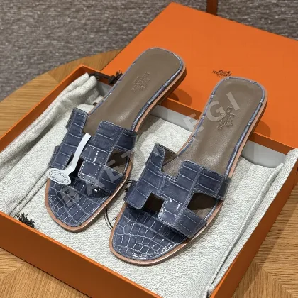 에르메스 오란 앨리게이터 샌들 117503