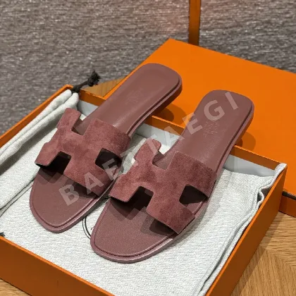 에르메스 오란 샤무아 슬리퍼 117593