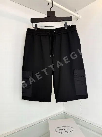 프라다 더블 포켓 카고 고무 허리 밴드 남성 반바지 52646