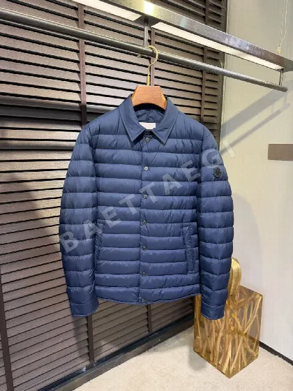몽클레르 부르동 다운 셔츠 자켓 네이비 M6502
