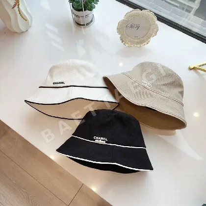 샤넬 코튼 린넨 피셔맨 햇 82807