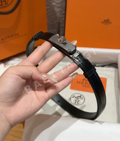 에르메스 켈리 버클 18mm 크로커다일 가죽 벨트 176578