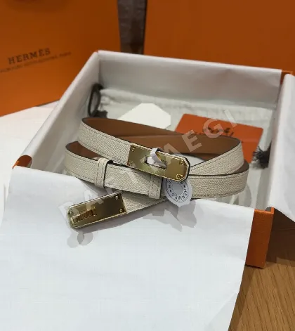 에르메스 켈리 팔라듐 버클 헌터 가죽 벨트 177624