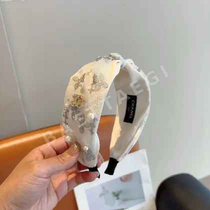 샤넬 진주 더블 C 헤드밴드 헤어악세사리 183436