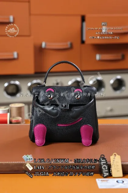 에르메스 블랙 로즈퍼플 컬러 조합 켈리 가방 123344