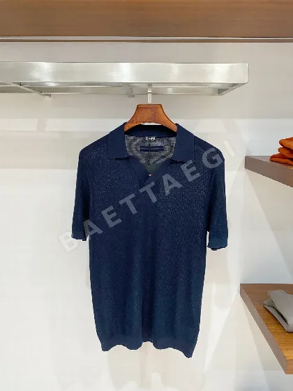 제냐 남성 린넨 혼방 반팔 티셔츠 88351