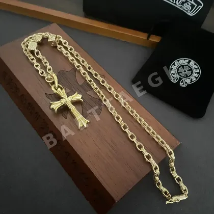 크롬하츠 크로스 레터 골드 목걸이 126939