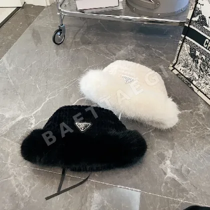 프라다 밍크퍼 어부 모자 85016