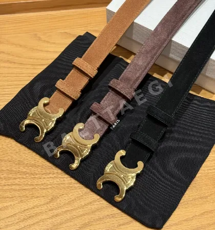 셀린느 트리옴프 미디엄 스웨이드 가죽 벨트 171573