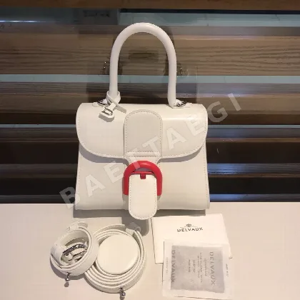 델보 더블 링 브릴리언트 박스 가죽 숄더백 20 cm 190564