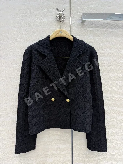 디올 니트 카라 더블 패턴 여성 자켓 153624