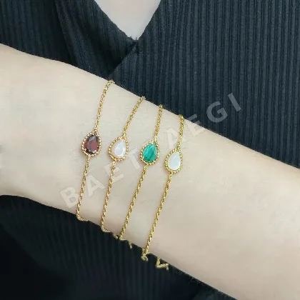 부쉐론 핑크 골드 티어드롭 다이아몬드 팔찌 63299