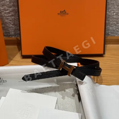 에르메스 미니 H 버클 양면 가죽 벨트 175838