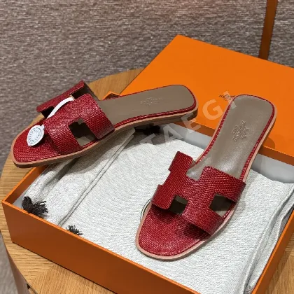 에르메스 오란 도마뱀 가죽 샌들 117534