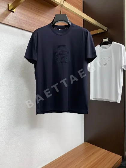 로로피아나 크루넥 코튼 반팔 셔츠 48169