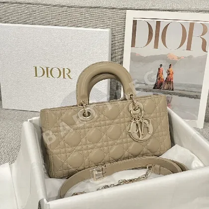 디올 까나쥬 양가죽 살구색 미니 백 16594