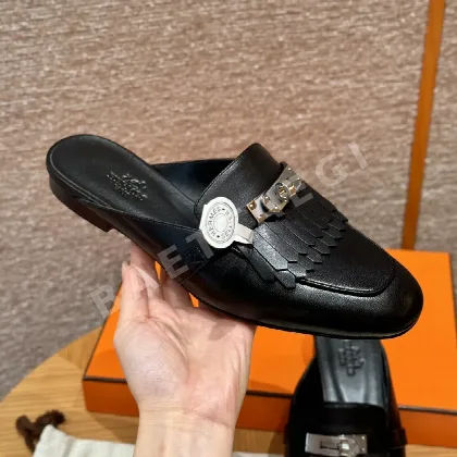 에르메스 리볼리 뮬 블랙 슬립온 신발 8542