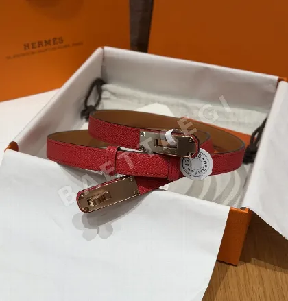 에르메스 켈리 팔라듐 도금 버클 헌터 가죽 벨트 177673
