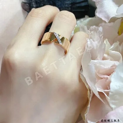 쇼메 와이드 컷 스무스 X 링 반지 69813