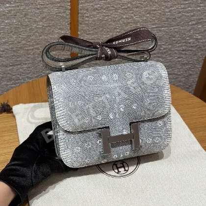 에르메스 콘스턴스 도마뱀 가죽 가방 161331