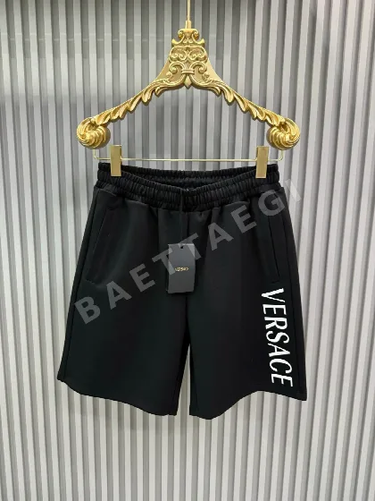베르사체 남성 블랙 허리밴드 반바지 143227