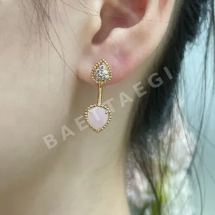부쉐론 핑크 티어드롭 귀걸이 63313