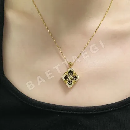 부첼라티 오페라 블랙 오닉스 골드 목걸이 64296