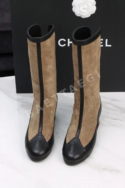 샤넬 카키 라이더 부츠 3503