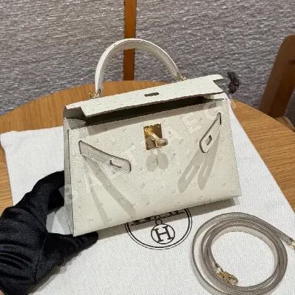 에르메스 미니 켈리 오스트리치 가죽 지갑 192169