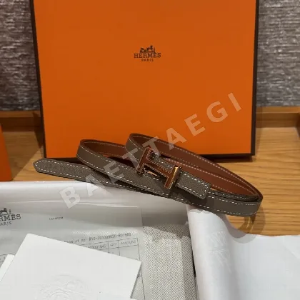 에르메스 미니 H 버클 양면 가죽 벨트 176026