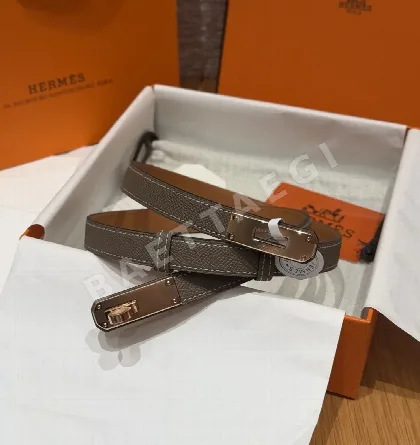 에르메스 켈리 팔라듐 버클 가죽 벨트 177816