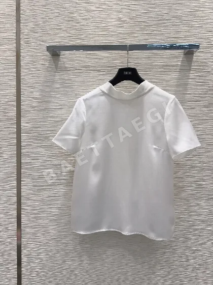 디올 실크 감촉 여성 반팔 티셔츠 91911