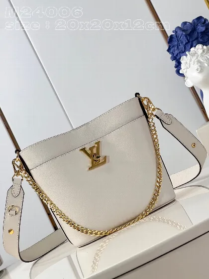 루이비통 화이트 락앤워크 버킷백 M24006