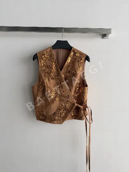 브루넬로쿠치넬리 스팽글 자수 여성 반팔 티셔츠